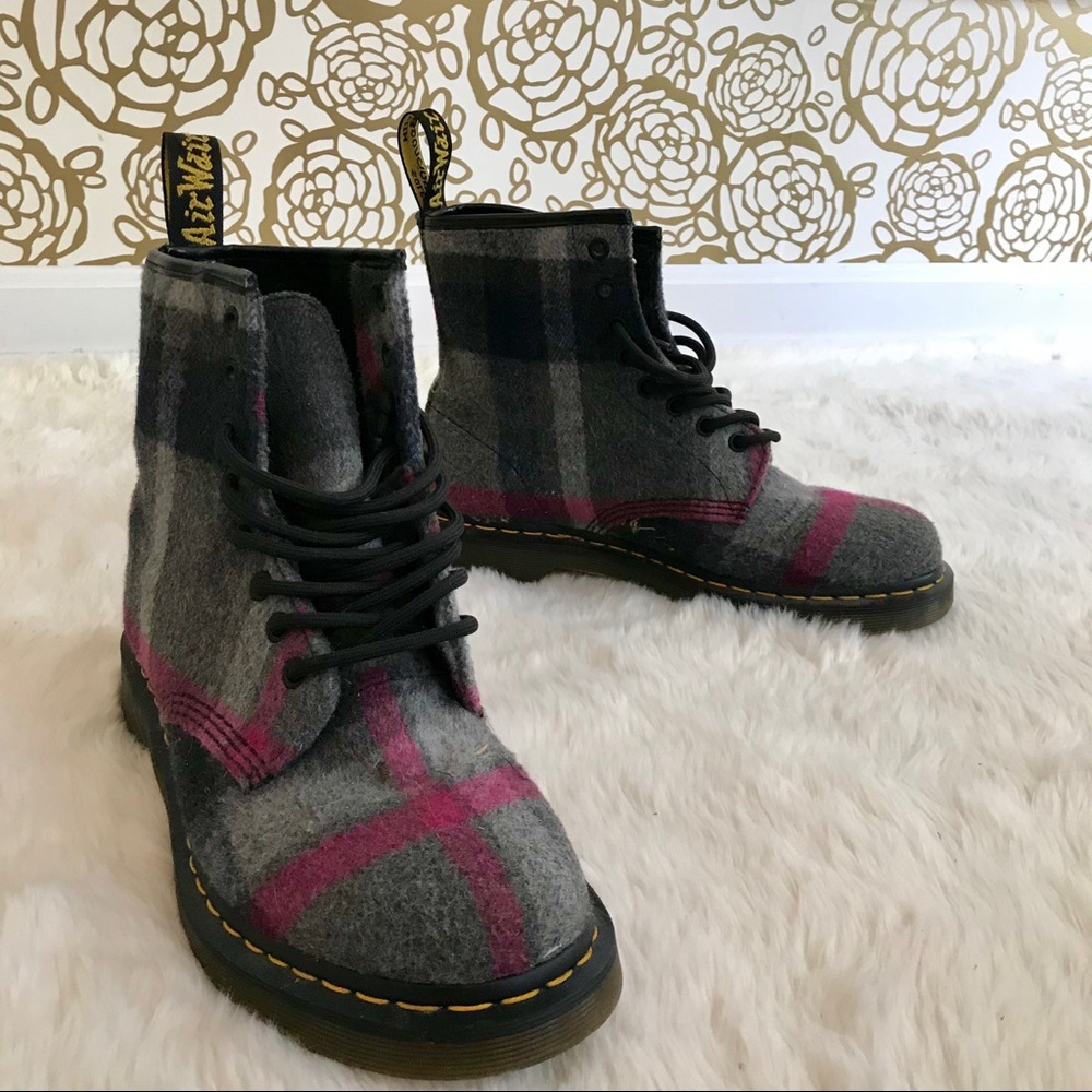 Dr. Martens Castel 1460 Plaid Flannel Boots